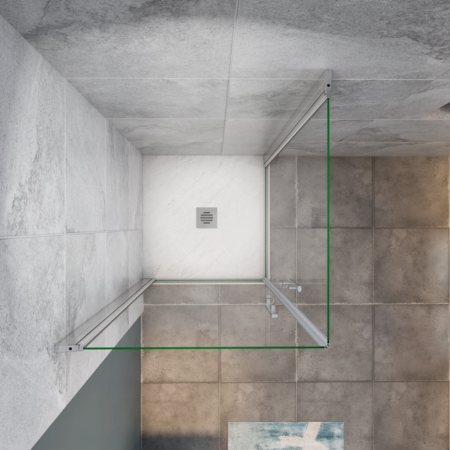 Douchecabine B:70-80-90-100xD:70-80-90-100x180cm,dubbele draaideuren,6mm NANO EasyClean veiligheidsglas,profiel van glanzend chroom