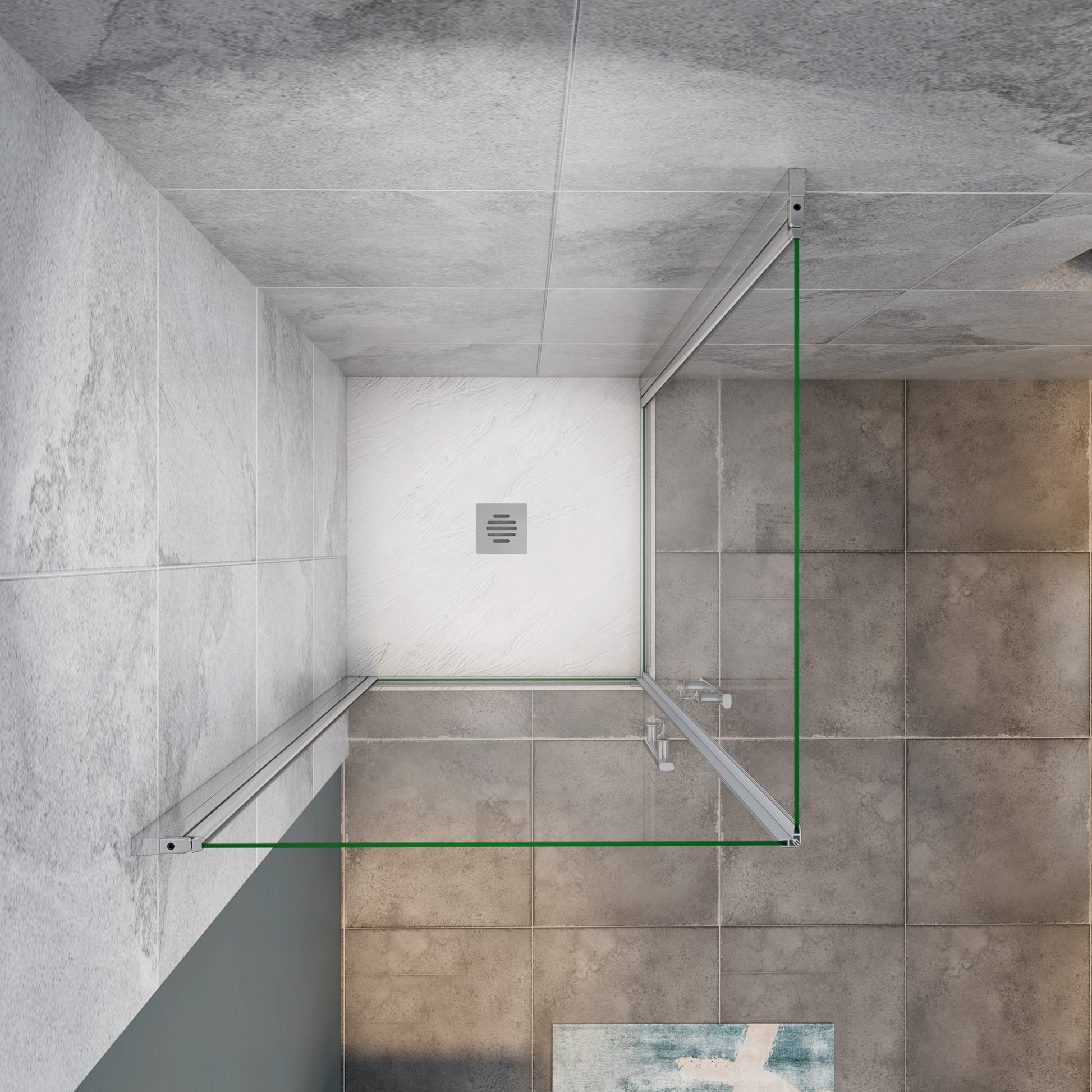 Douchecabine B:70-80-90-100xD:70-80-90-100x180cm,dubbele draaideuren,6mm NANO EasyClean veiligheidsglas,profiel van glanzend chroom