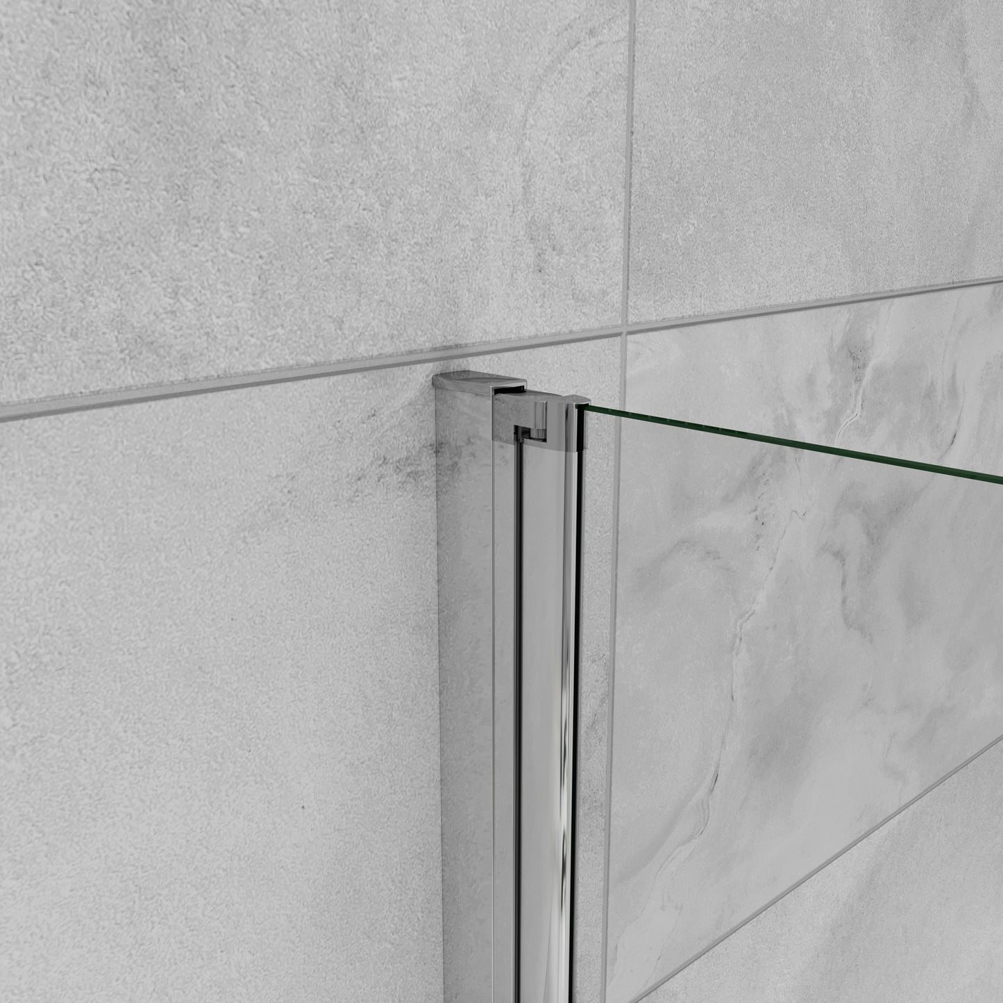 2-delig badwand 120x140cm,6mm Nano Coating helder veiligheidsglas,Links