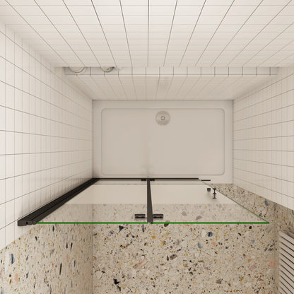 70/76/80/90/100/110/120x195cm inloopdouche Vouwdeur Mat Zwart Profiel met een matte strook,6mm NANO veiligheidsglas 180° draaibaar