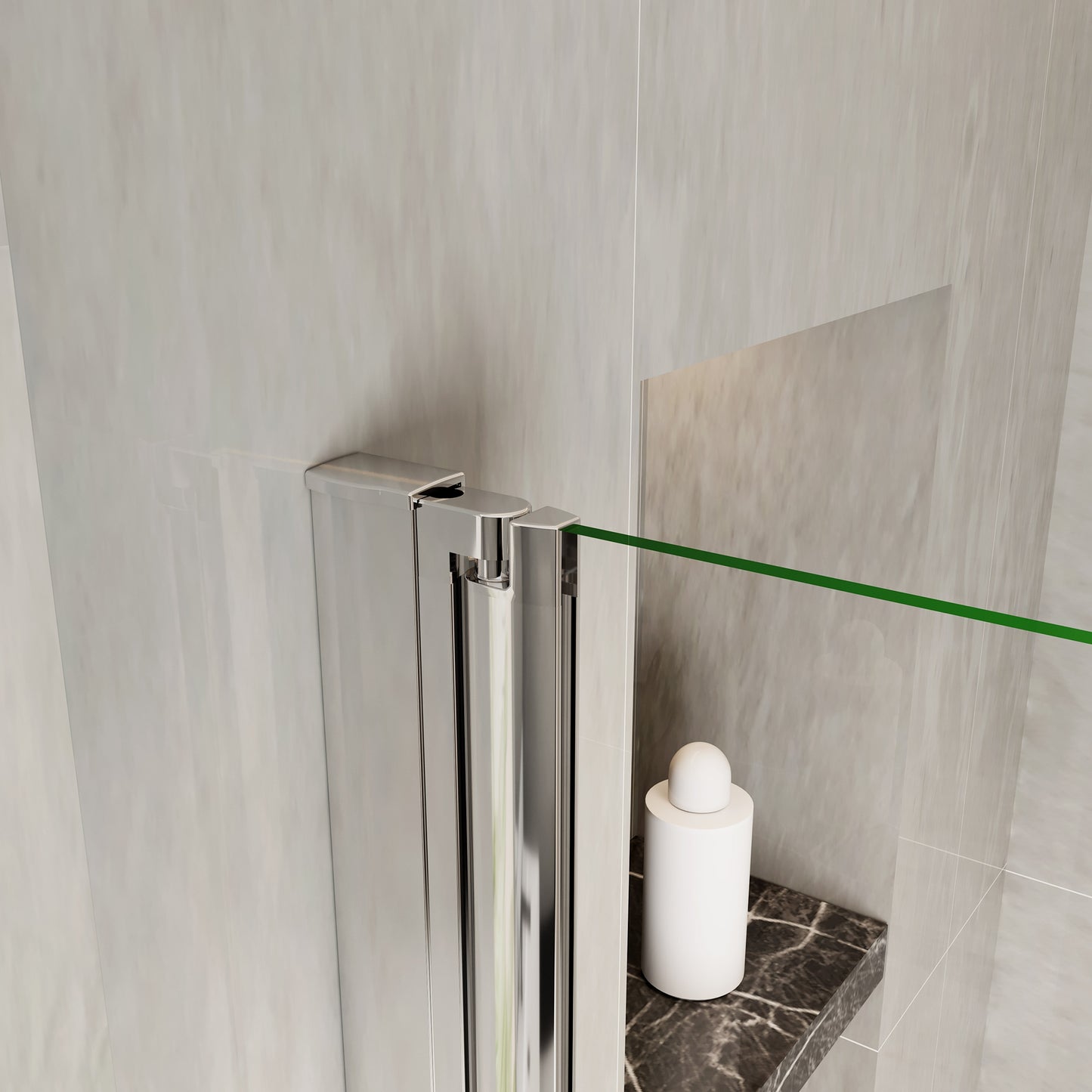 Aica Neutraal design douchedeur vouwdeur 70-76-80-90-100-110-120x185cm chroom 6mm gehard glas antikalk coating