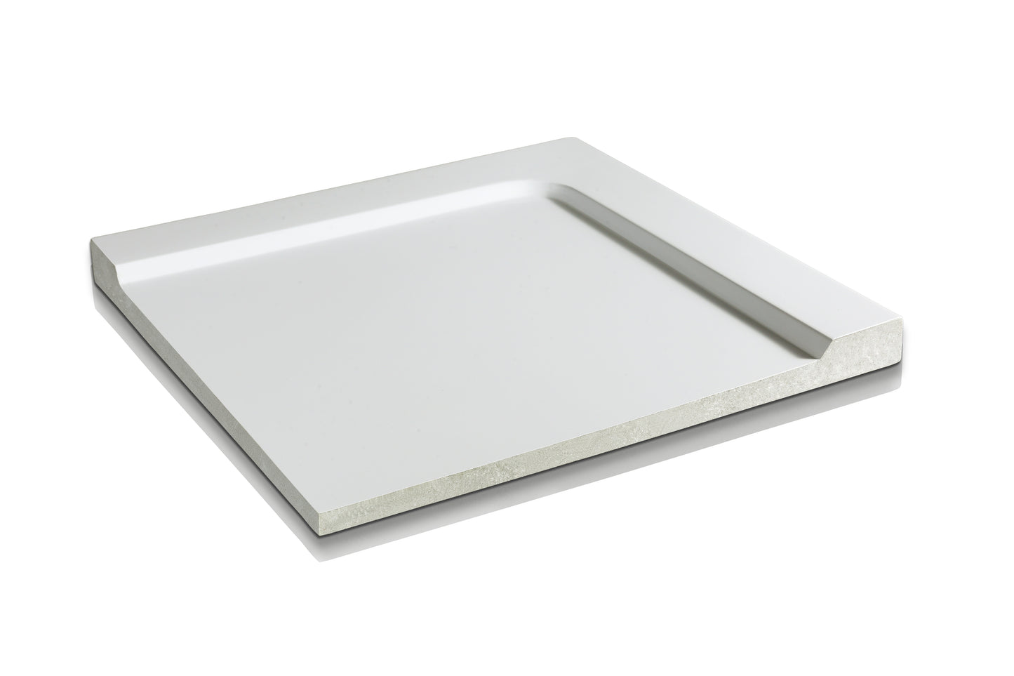 Aica80/90/100/110/120/140x70/76/80/90x3cm witte douchebak rechthoekige gemaakt van een mengsel van natuursteen en hars antislip antibacterieel met douchegoot rooster en afvoer verkrijgbaar in verschillende maten incl. verstelbare poten tot 10 cm