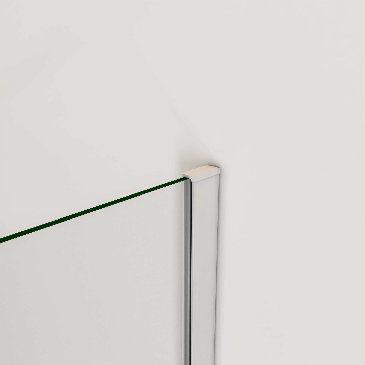 Aica Badwand 100x70/75/80x140cm 4-Delige Inklapbaar 4mm gehard glas-Grijs frame