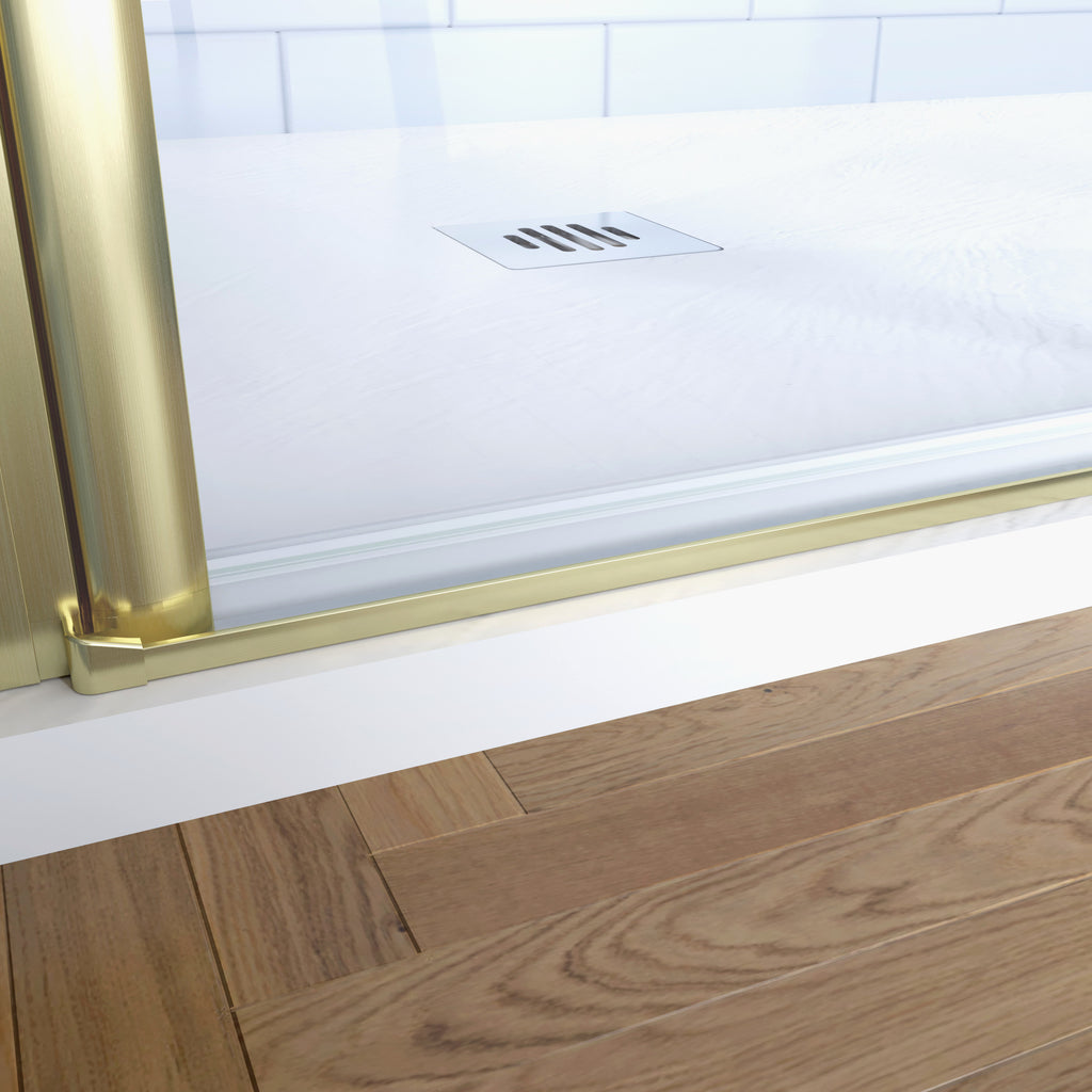 Inloopdouche-douchewand 65-75-85-90-95-105-115x195cm 6mm NANO EasyClean veiligheidsglas goud aluminium profiel
