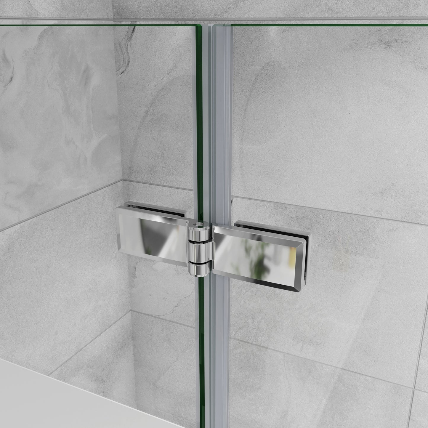 2-delig badwand 120x140cm,6mm Nano Coating helder veiligheidsglas,Links