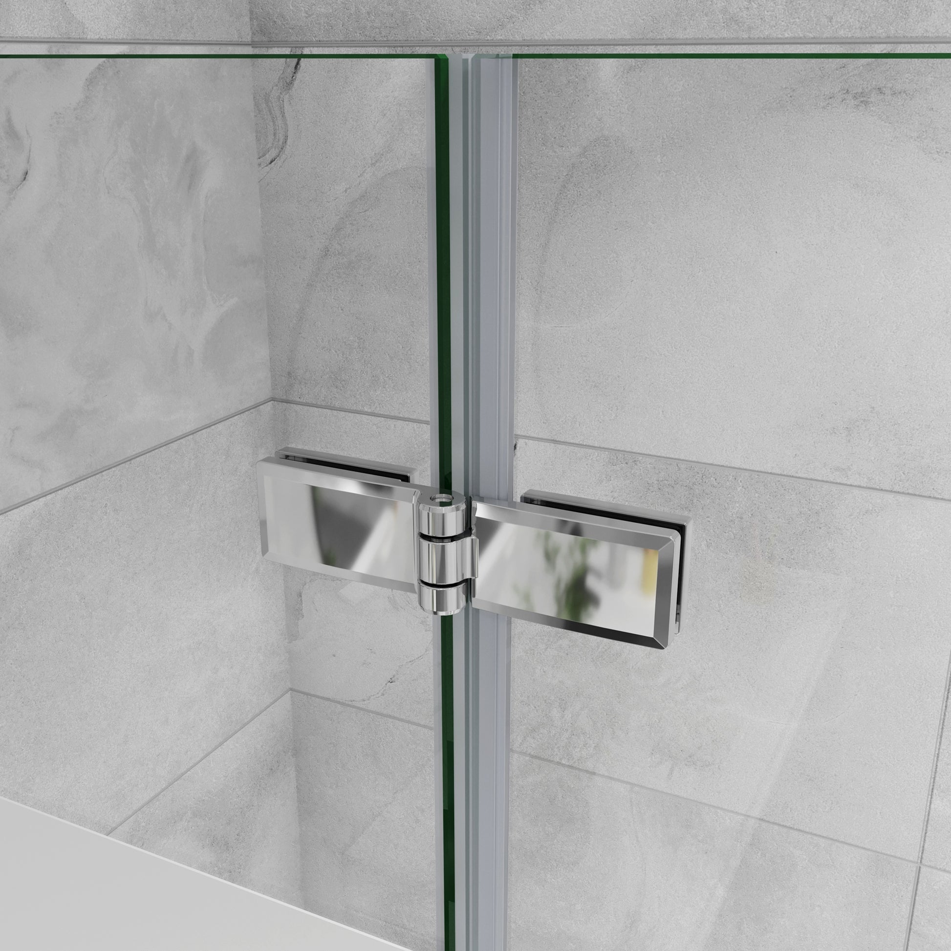 2-delig badwand 120x140cm,6mm Nano Coating helder veiligheidsglas,Links