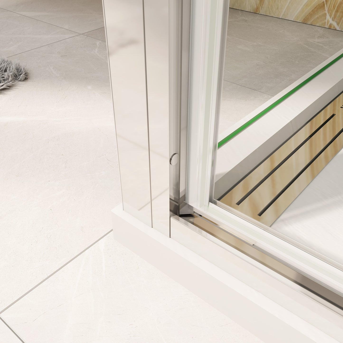Douchecabine Draaideur+twee zijpanelen 5mm veiligheidsglas-gepolijst chroom frame