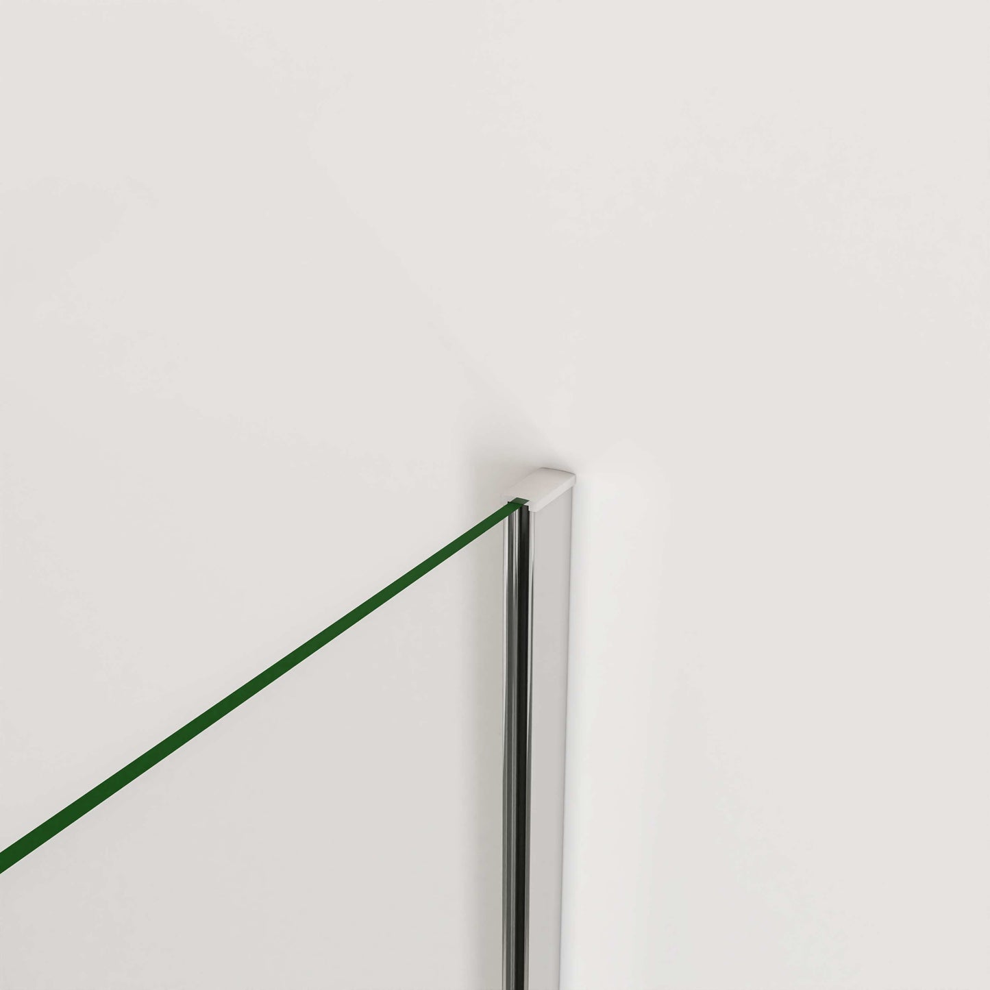 Aica Badwand 120x60/70/75/80x140cm-5-Delig Inklapbaar 4mm Gehard Glas-Gepolijst Chroom Frame