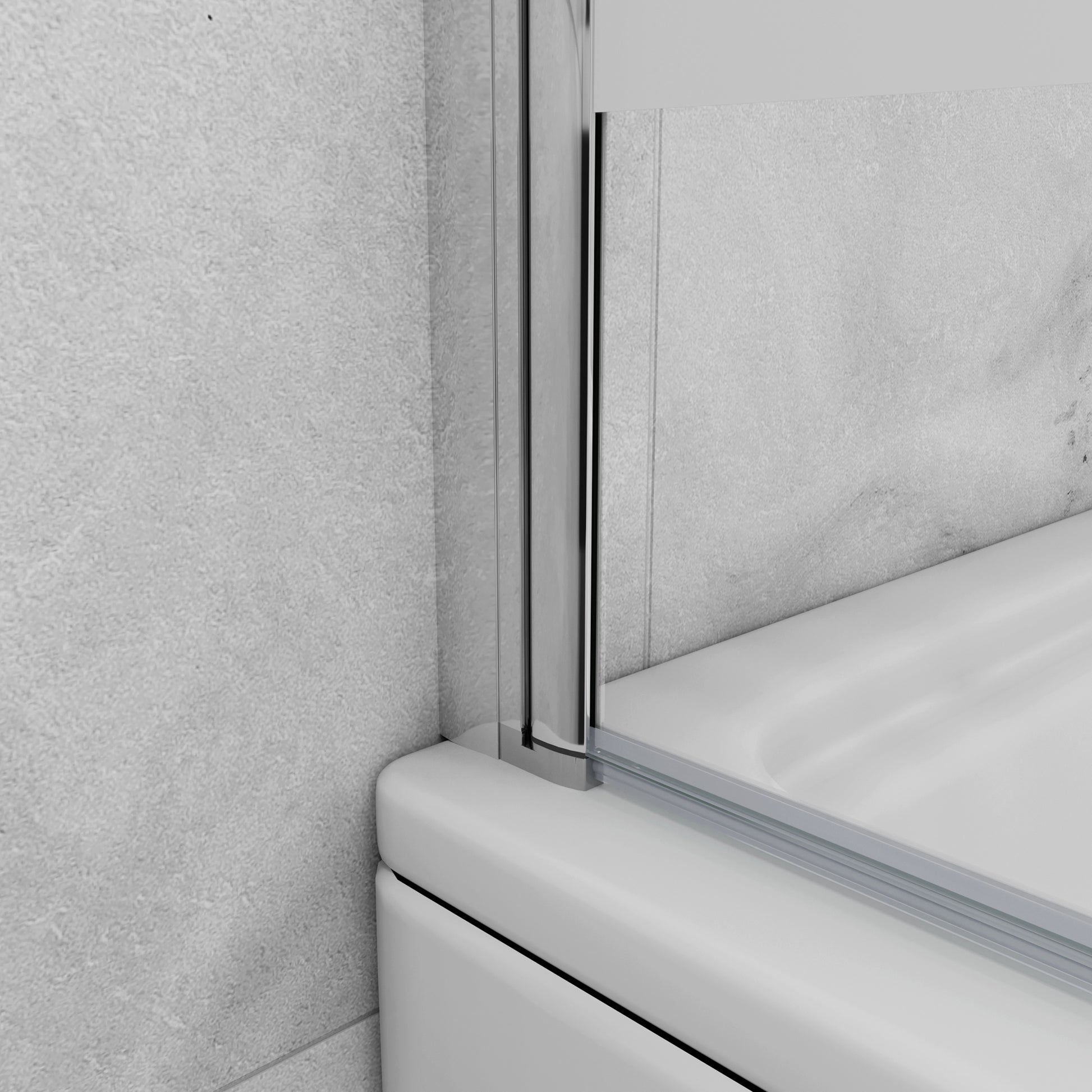2-delig badwand 120x140cm,6mm Nano Coating helder veiligheidsglas,Links