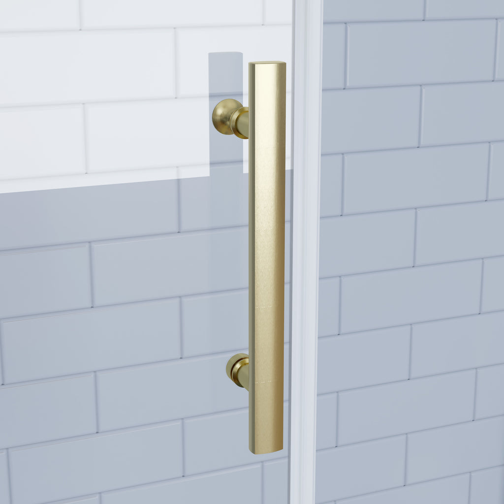 Inloopdouche-douchewand 65-75-85-90-95-105-115x195cm 6mm NANO EasyClean veiligheidsglas goud aluminium profiel