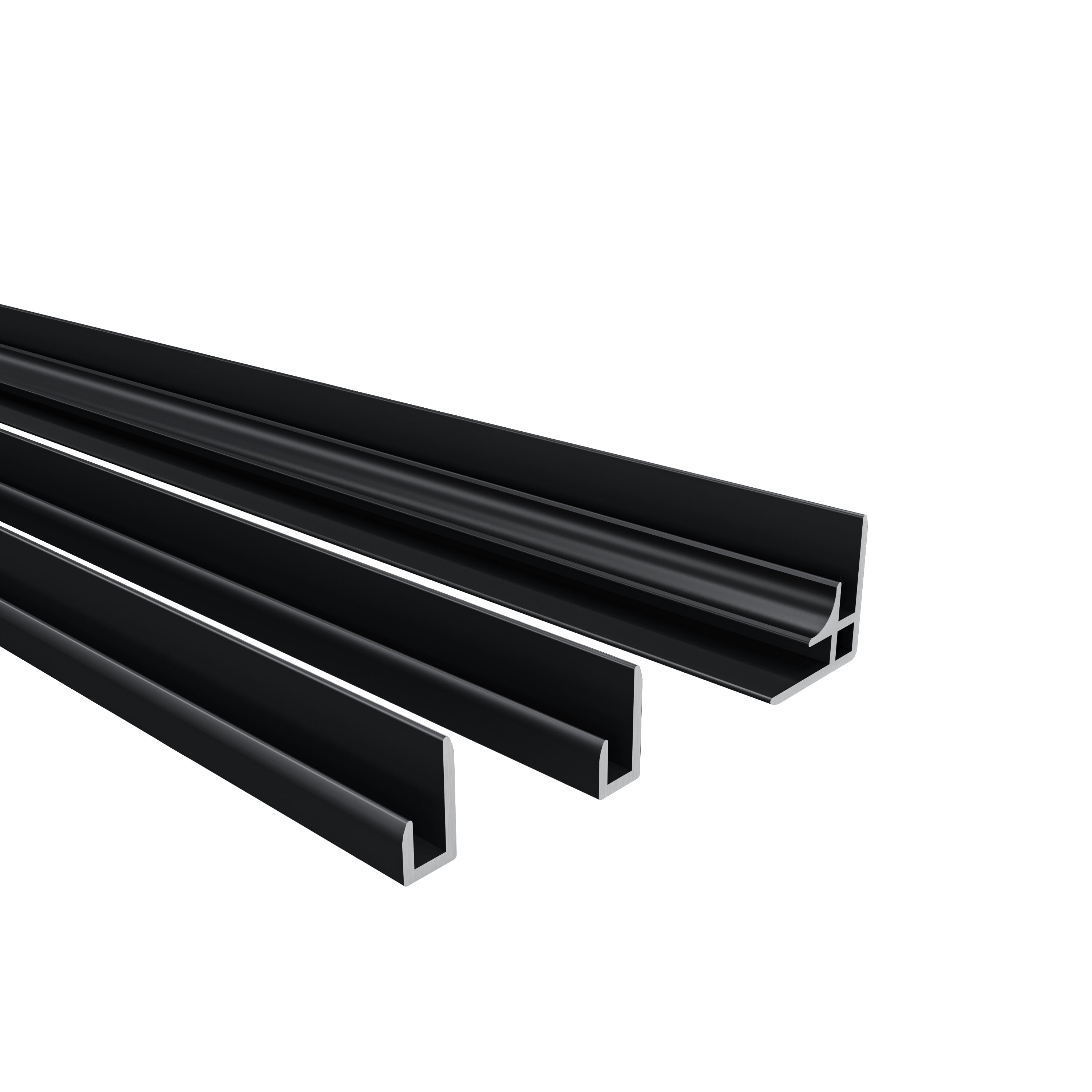 Aica B:80/90/100/120xL:80/90/100/120xH:210cm aluminium composiet platen met gewassen betoneffect , 3 mm dik-Set van 2 douchewandpanelen inclusief profielen-Wandpanelen