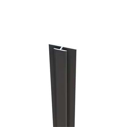 Aica B:80/90/100/120xL:Meerdere maatoptiesxH:210cm mat zwart aluminium composiet platen , 3 mm dik-Set van 3 douchewandpanelen inclusief profielen-Wandpanelen