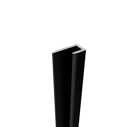 Aica B:80/90/100/120xL:Meerdere maatoptiesxH:210cm mat zwart aluminium composiet platen , 3 mm dik-Set van 3 douchewandpanelen inclusief profielen-Wandpanelen