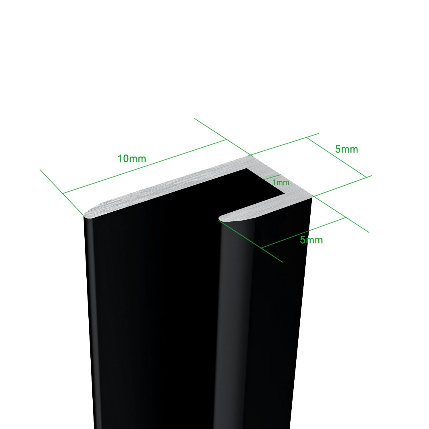 Aica B:80/90/100/120xL:80/90/100/120xH:210cm mat zwart aluminium composiet platen , 3 mm dik-Set van 2 douchewandpanelen inclusief profielen-Wandpanelen