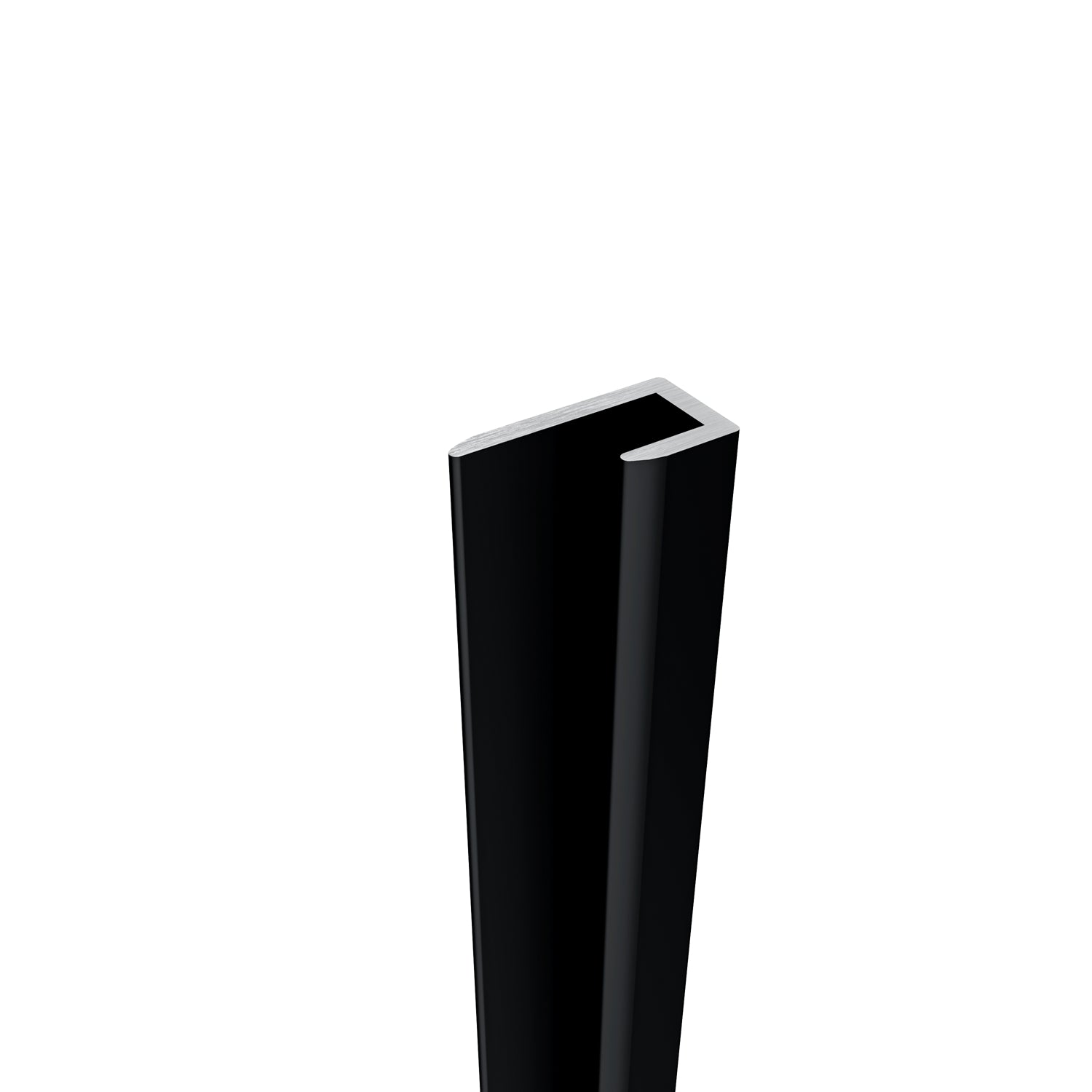 Aica B:80/90/100/120xL:80/90/100/120xH:210cm mat zwart aluminium composiet platen , 3 mm dik-Set van 2 douchewandpanelen inclusief profielen-Wandpanelen