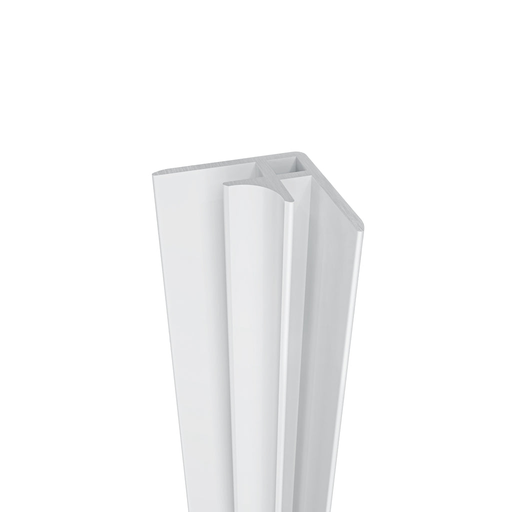 Aica B:40/80/90/100/120xL:40/80/90/100/120xH:210cm ivoorwitte aluminium composiet platen , 3 mm dik-Set van 2 douchewandpanelen inclusief profielen-Wandpanelen