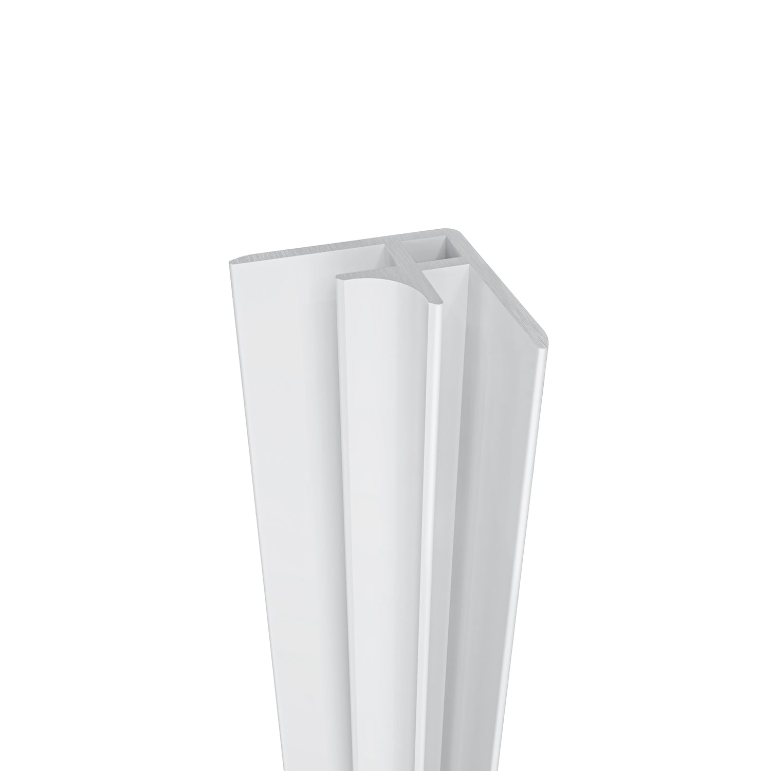 Aica B:40/80/90/100/120xL:40/80/90/100/120xH:210cm ivoorwitte aluminium composiet platen , 3 mm dik-Set van 2 douchewandpanelen inclusief profielen-Wandpanelen