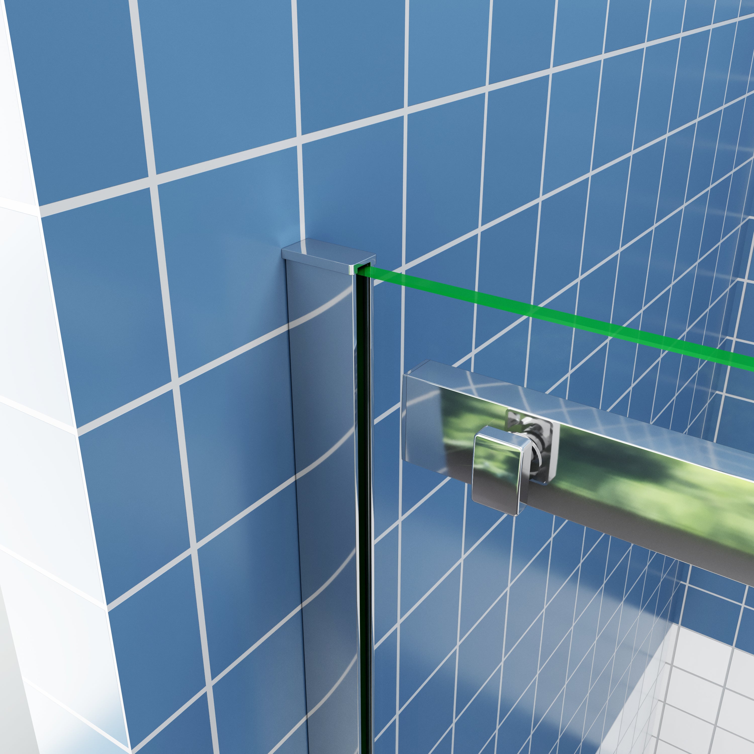 Douchecabine schuifdeur nisdeur douchedeur 100/110/120/140/160 cm 8mm NANO glas H.195cm