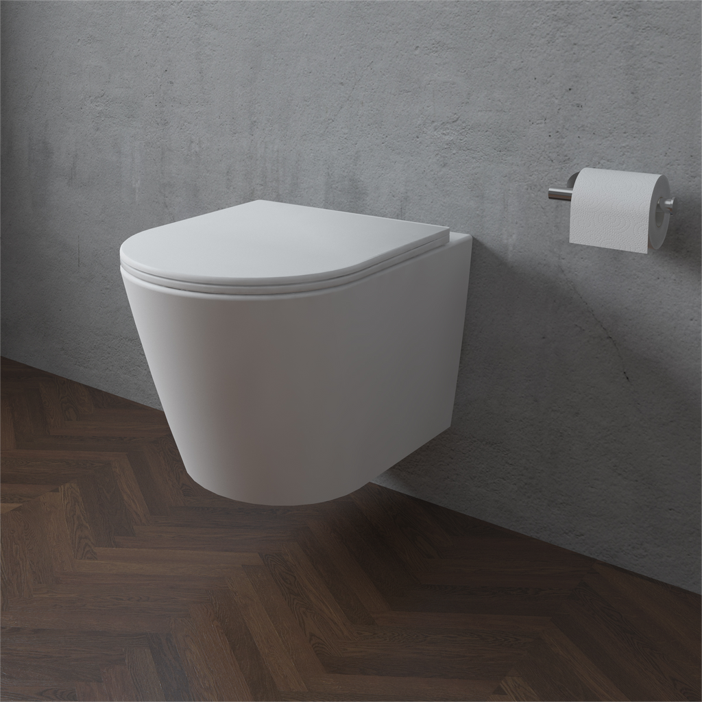 Badkamer wandcloset randloos design toilet toilet met softclose zitting