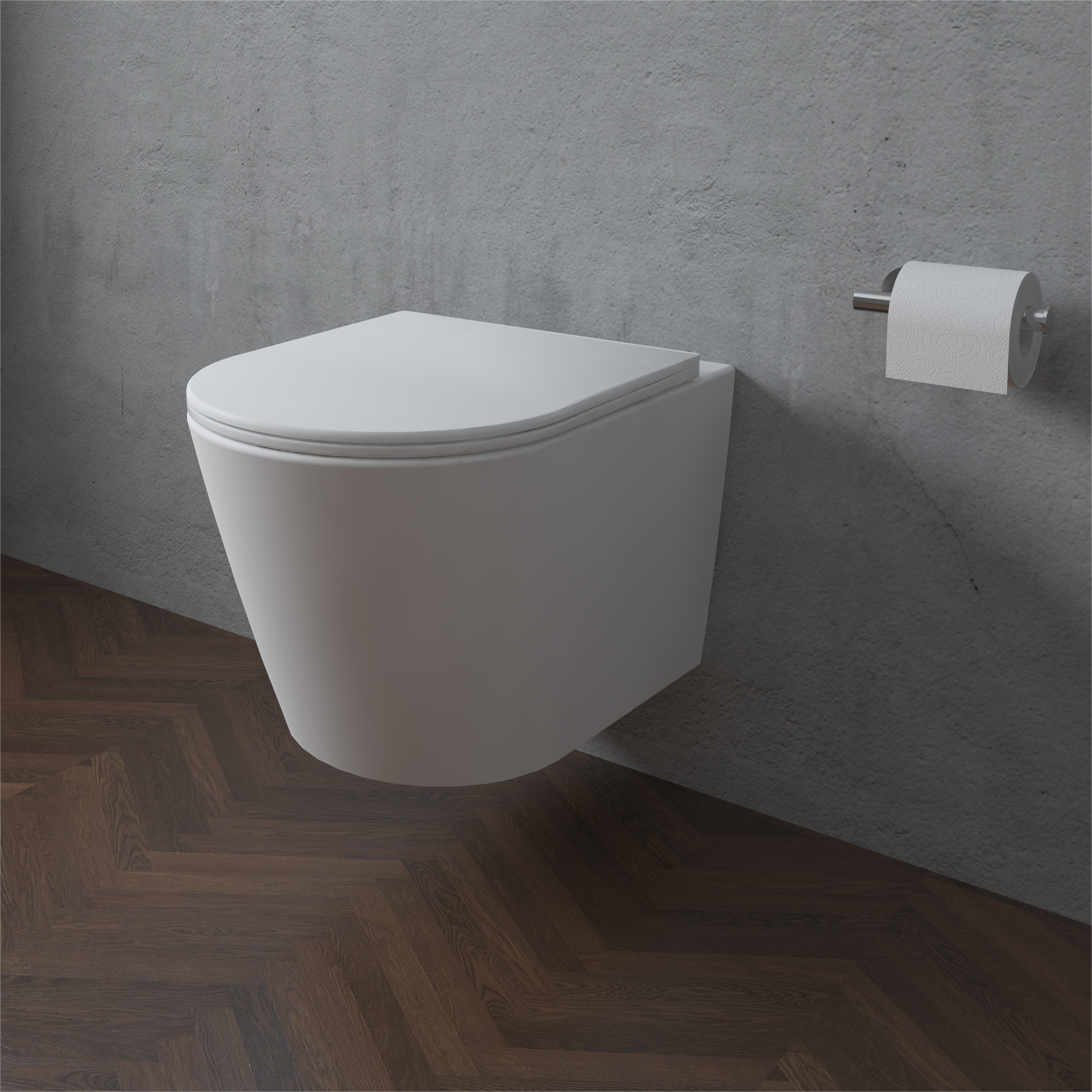 Badkamer wandcloset randloos design toilet toilet met softclose zitting