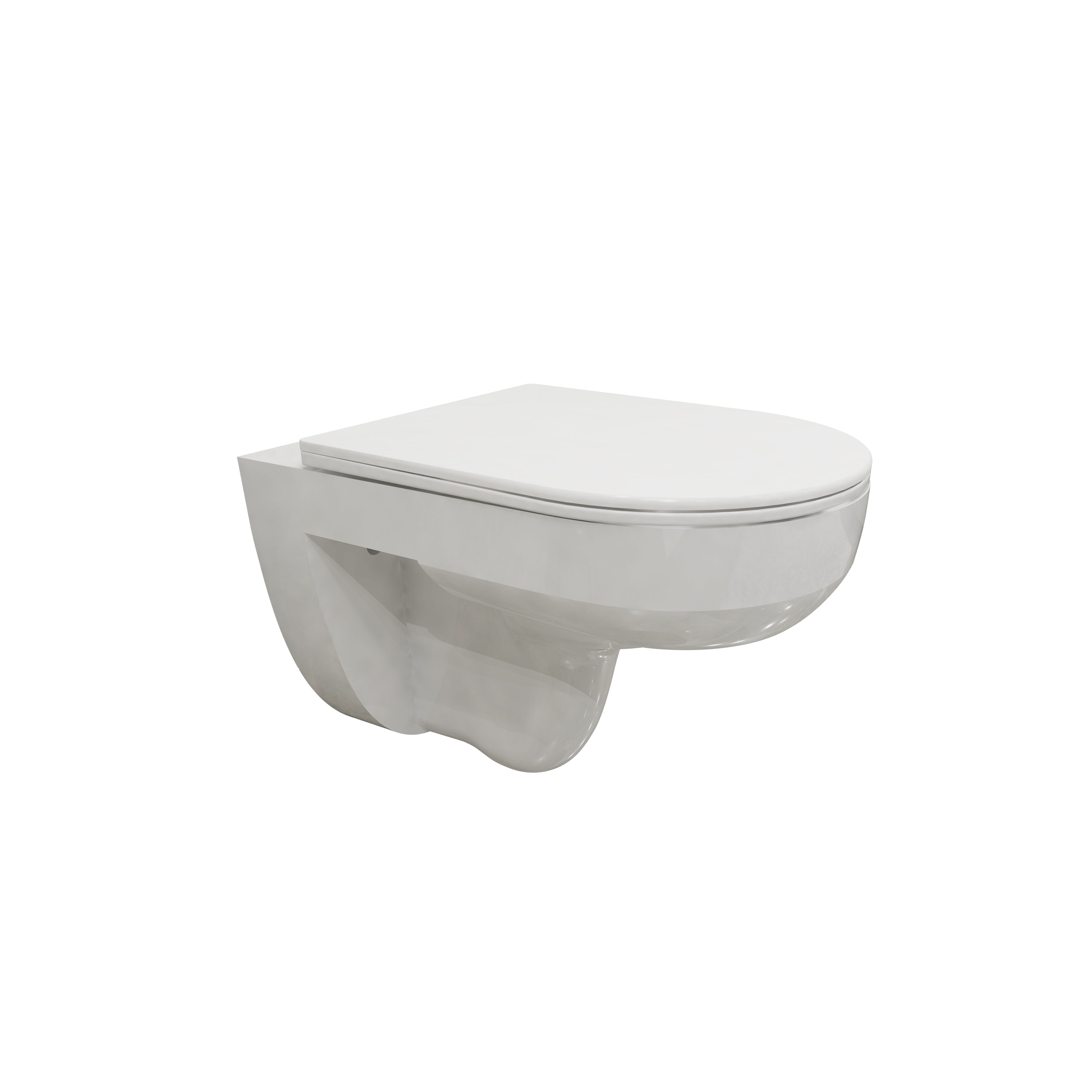 Badkamer softclose zitting, randloos design, hangend toilet