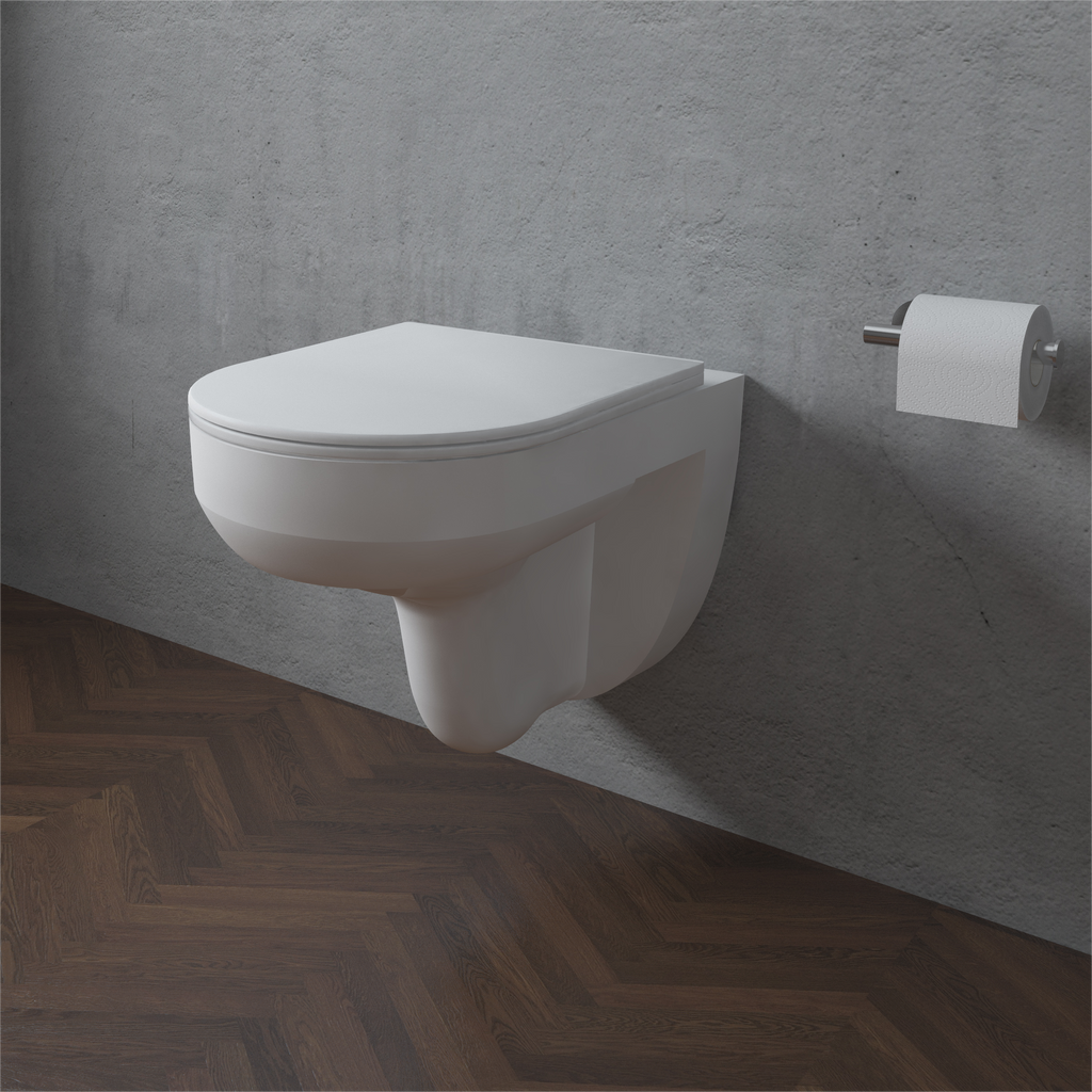 Badkamer softclose zitting, randloos design, hangend toilet