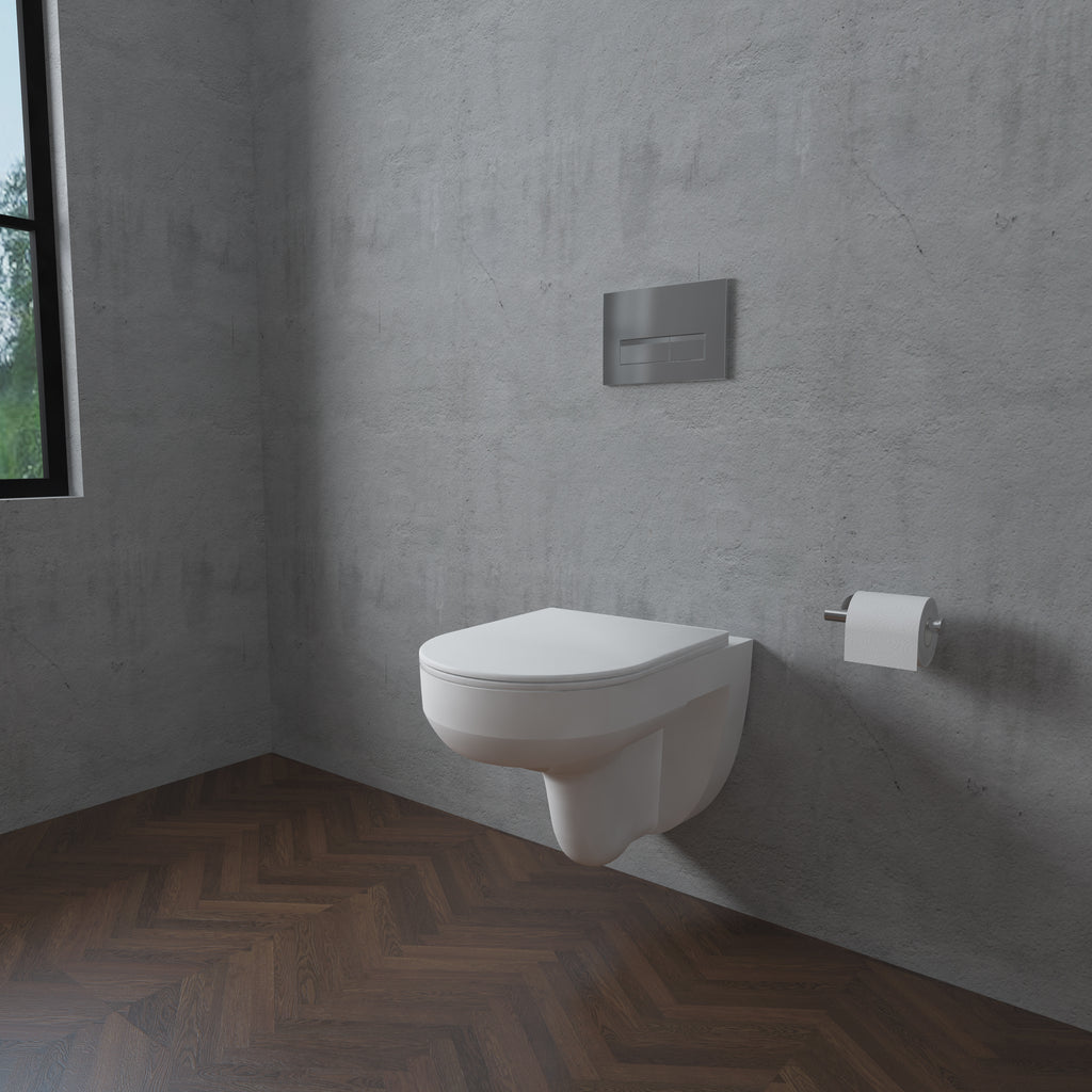 Badkamer softclose zitting, randloos design, hangend toilet
