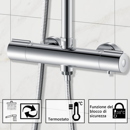 LYT-215/LYT-215H thermostatische douche met grote roestvrijstalen douchekop en anti-verbrandingsontwerp