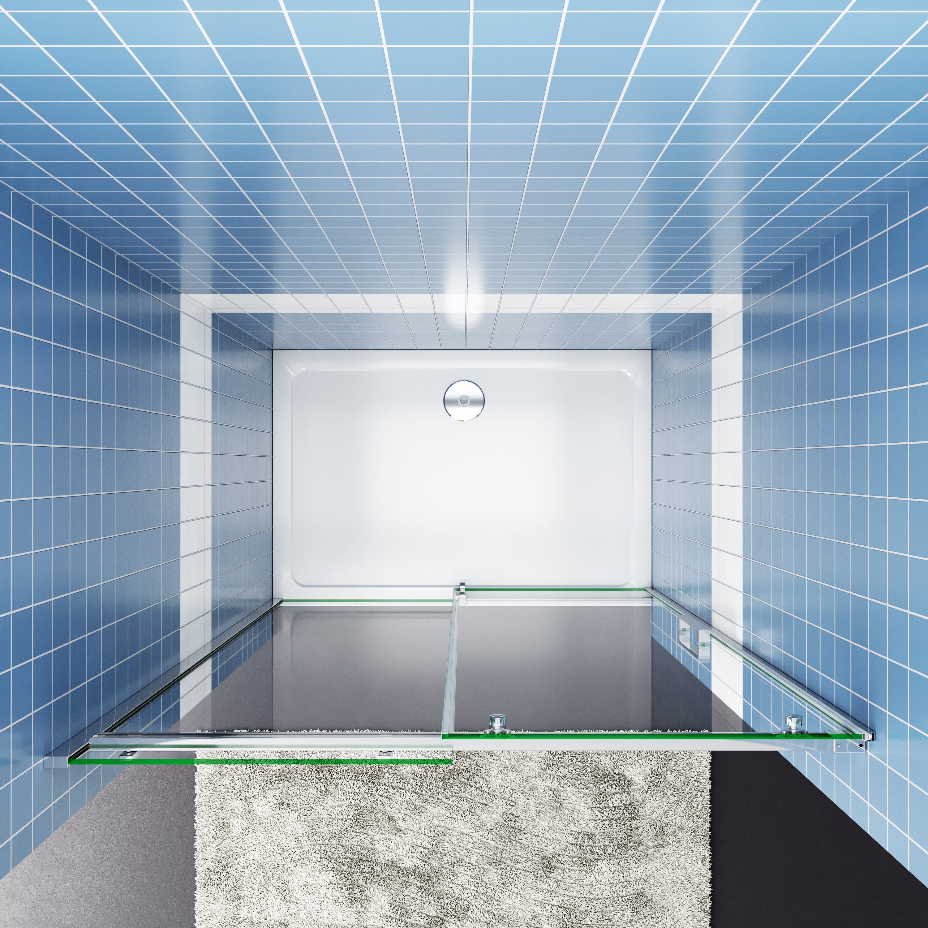 Douchecabine schuifdeur nisdeur douchedeur 100/110/120/140/160 cm 8mm NANO glas H.195cm