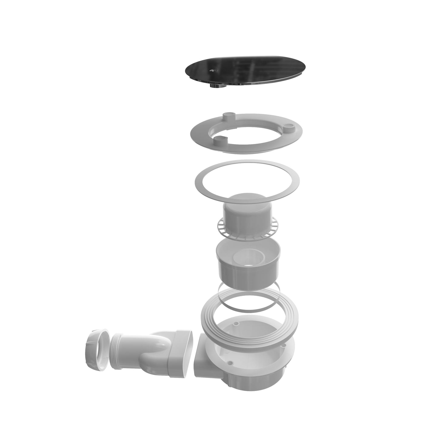 Aica ontwerp Driezijdige douchecabine 80-90x80-90x80-90x185cm Twee schuifdeuren+één zijpaneel 6mm gehard glas glanzend chroom met wit complete douchebak(Extra plat)