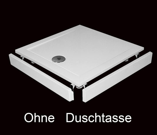 Doucheschort & verstelbare poten voor vierkante/rechthoekige douchebak