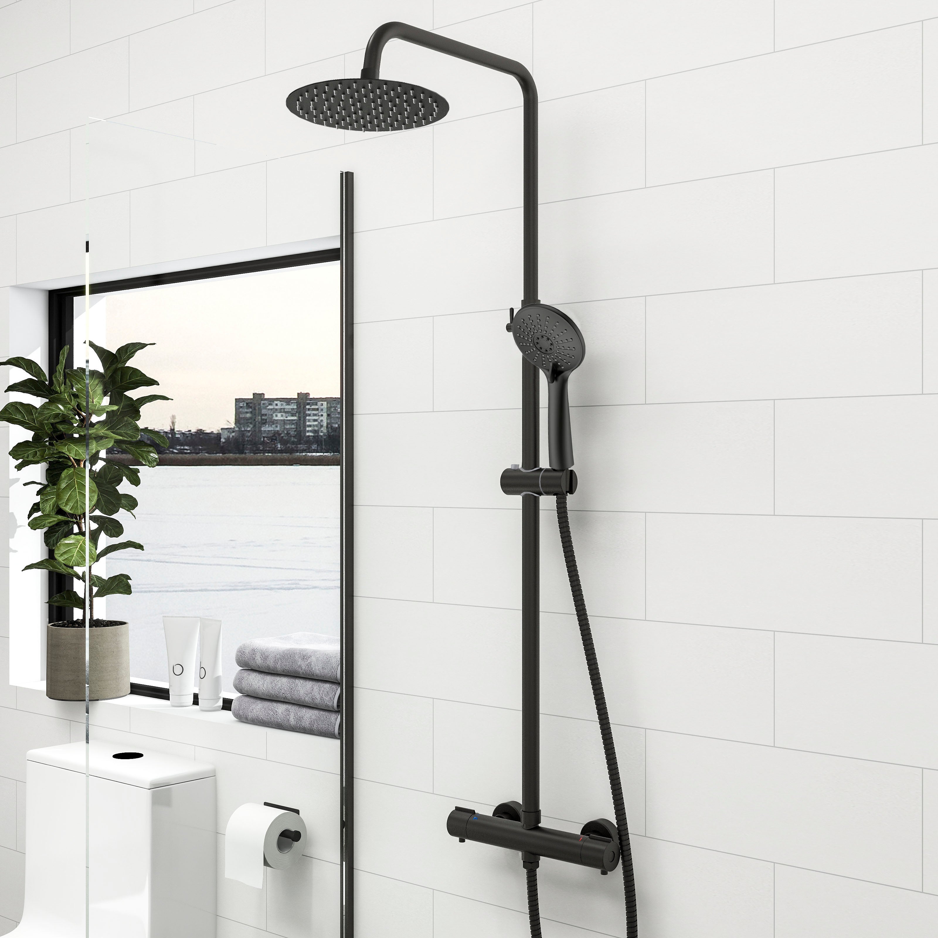 Douchesysteem thermostaat douche regendouche douchearmatuur handdouche douchezuil