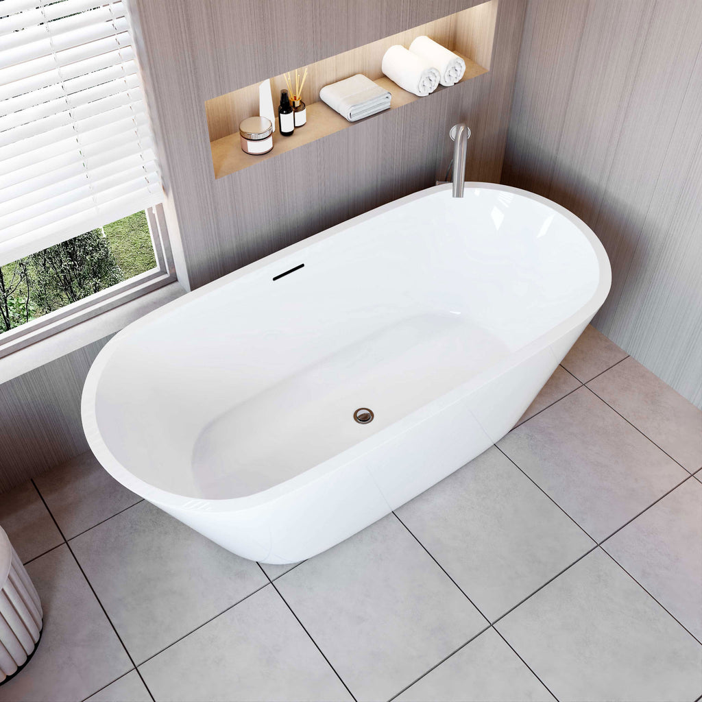 Moderne design badkamer 1700x800mm vrijstaand bad met twee uiteinden