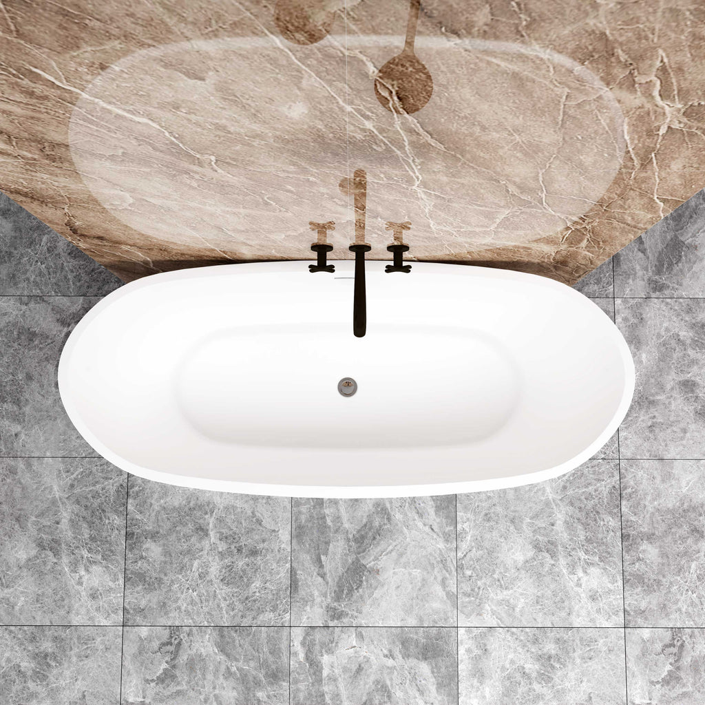 Moderne design badkamer 1700x720mm vrijstaand bad met twee uiteinden