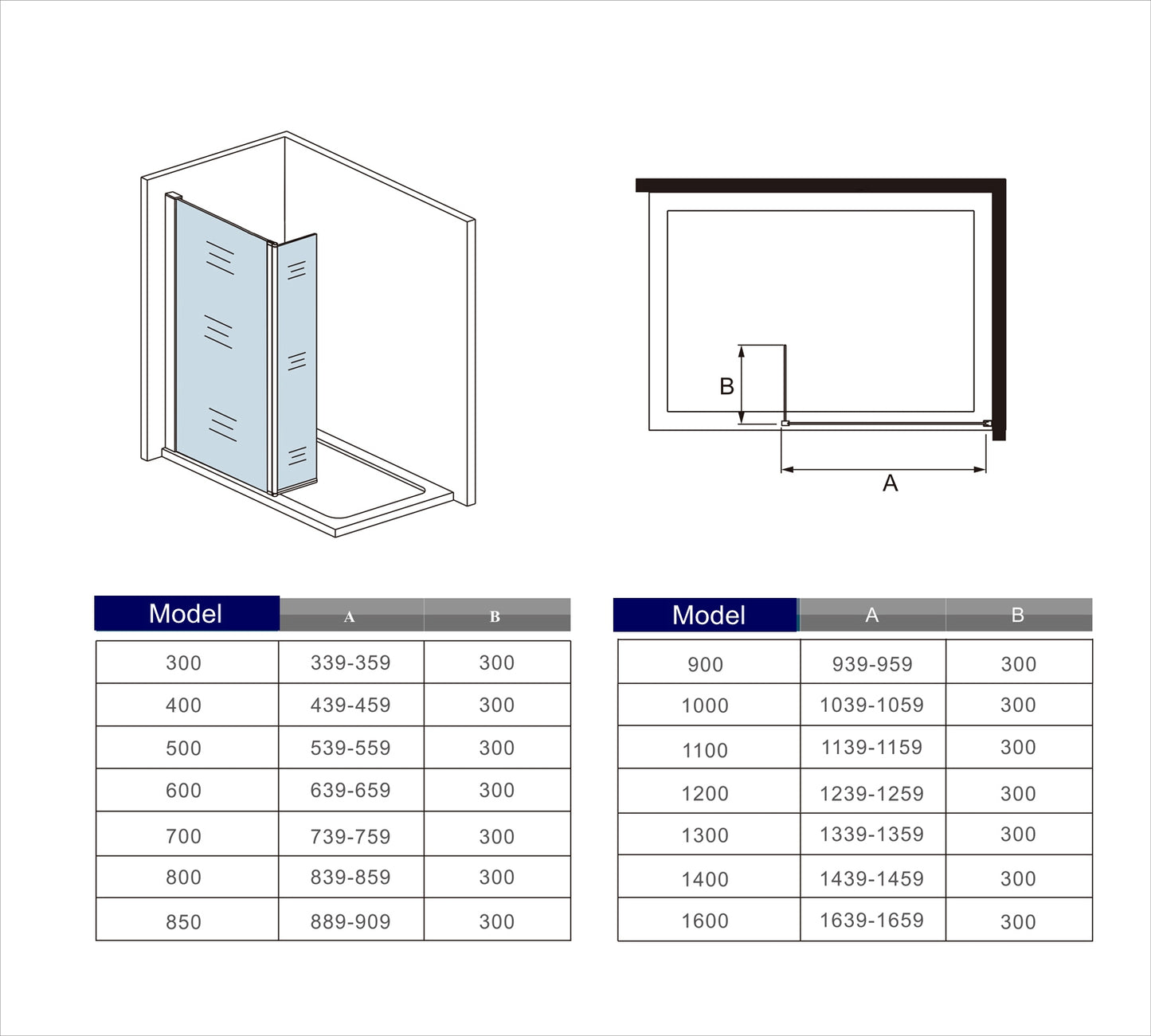 100x200cm inloopdouche + 30x200cm draaibaar hoekprofiel + 70-120cm Stabilisatiestang 8mm NANO EasyClean veiligheidsglas douchescherm