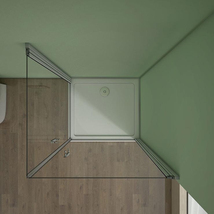 185cm,2x douchedeur,douchecabine douchewand hoekinstap draaideur draaideur ESG glazen douche