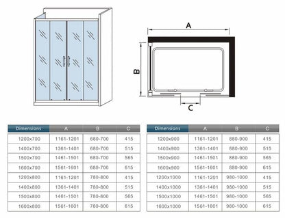 Douchecabine Schuifdeur,Douchewand,5mm helder veiligheidsglas