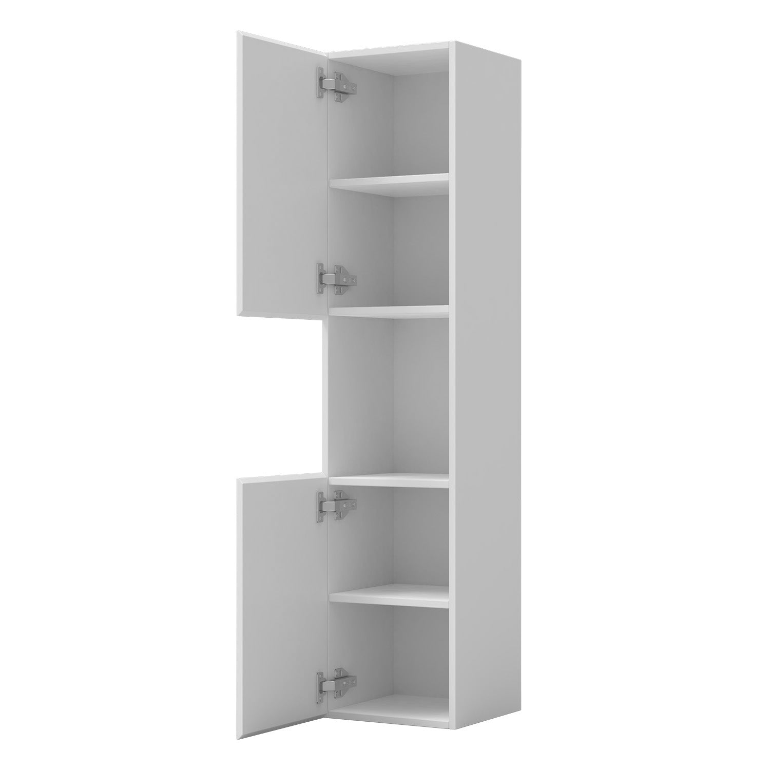 Hoge kast 83 tot 130 cm hangkast badkamerkast badkamerkast wit mat