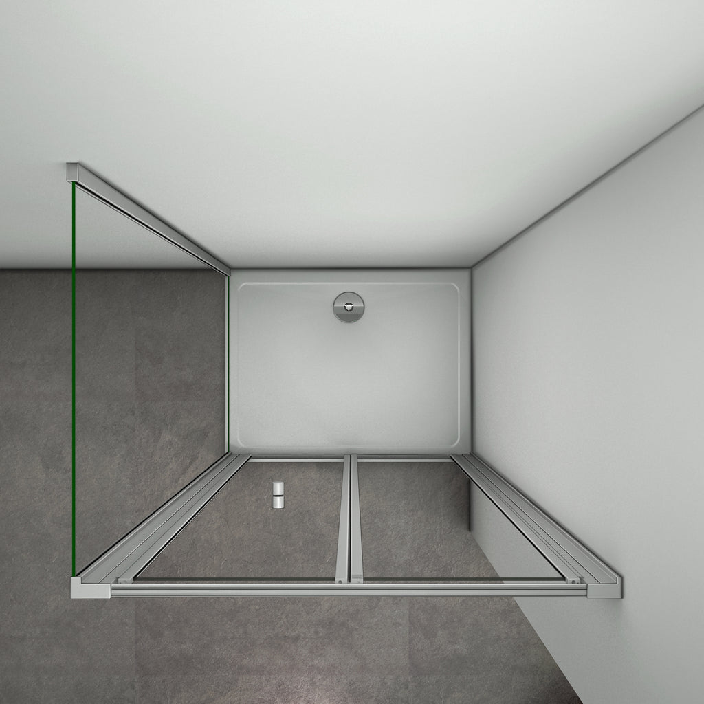 vouwbare douchedeur,douchecabine,zijpaneel,mat grijs profiel,5mm helder veiligheidsglas