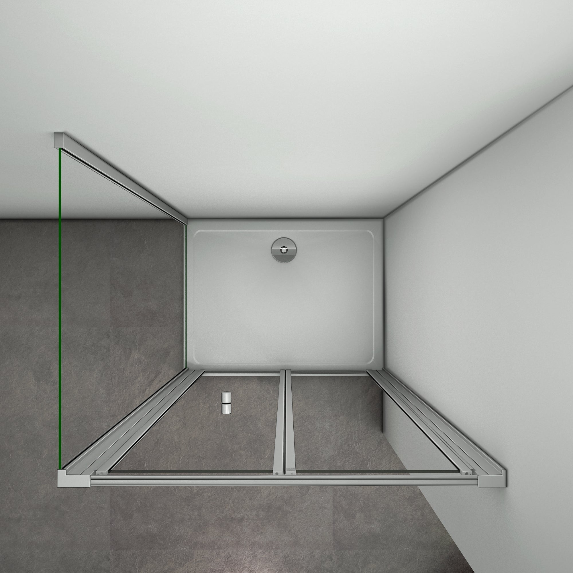 vouwbare douchedeur,douchecabine,zijpaneel,mat grijs profiel,5mm helder veiligheidsglas