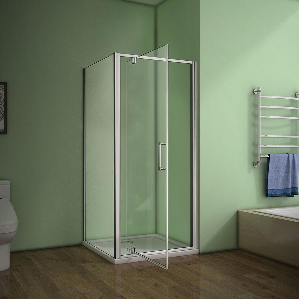 Douchecabine 185cm hoog, draaideur, 5 mm gehard veiligheidsglas