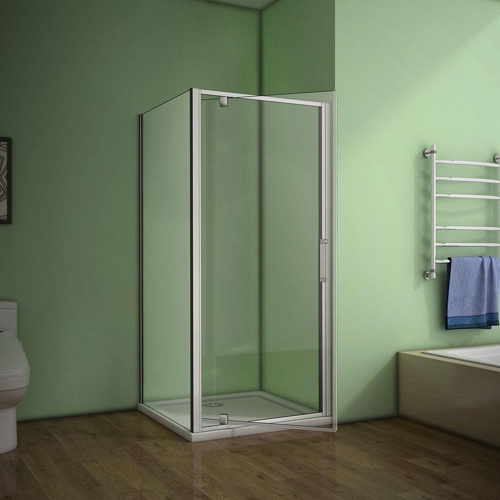 Douchecabine 185cm hoog, draaideur, 5 mm gehard veiligheidsglas