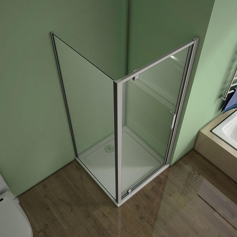 Douchecabine 185cm hoog, draaideur, 5 mm gehard veiligheidsglas
