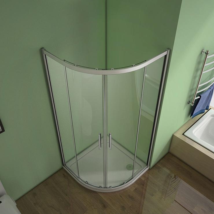 Kwartrond Douchecabine 5 mm gehard veiligheidsglas