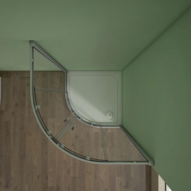 Kwartrond Douchecabine 5 mm gehard veiligheidsglas