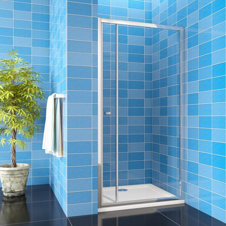 Nis douchedeur 185cm,2-delige vouwdeur 5mm helder veiligheidsglas