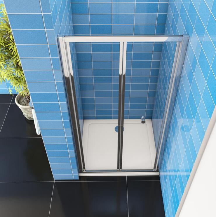 Nis douchedeur 185cm,2-delige vouwdeur 5mm helder veiligheidsglas