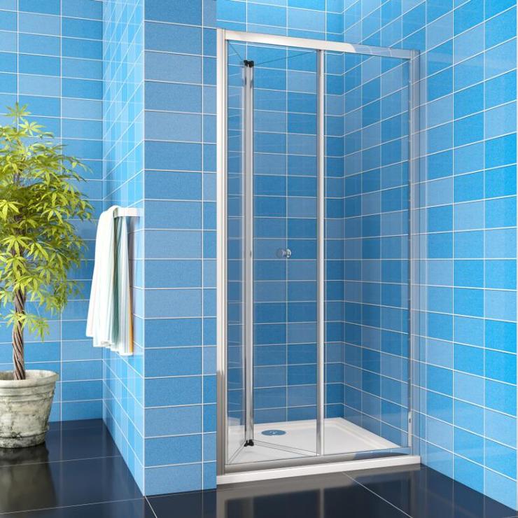 Nis douchedeur 185cm,2-delige vouwdeur 5mm helder veiligheidsglas