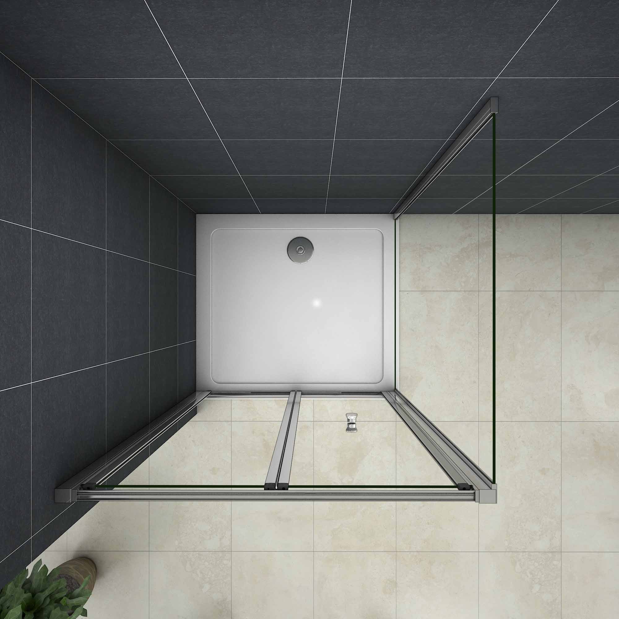vouwbare douchedeur,douchecabine,zijpaneel,verchroomd profiel,6mm helder veiligheidsglas