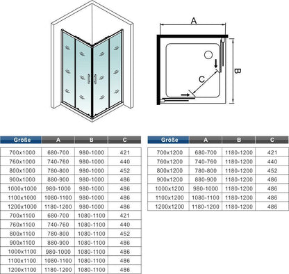 Hoekinstap douchecabine,dubbele schuifdeur,5mm veiligheidsglas